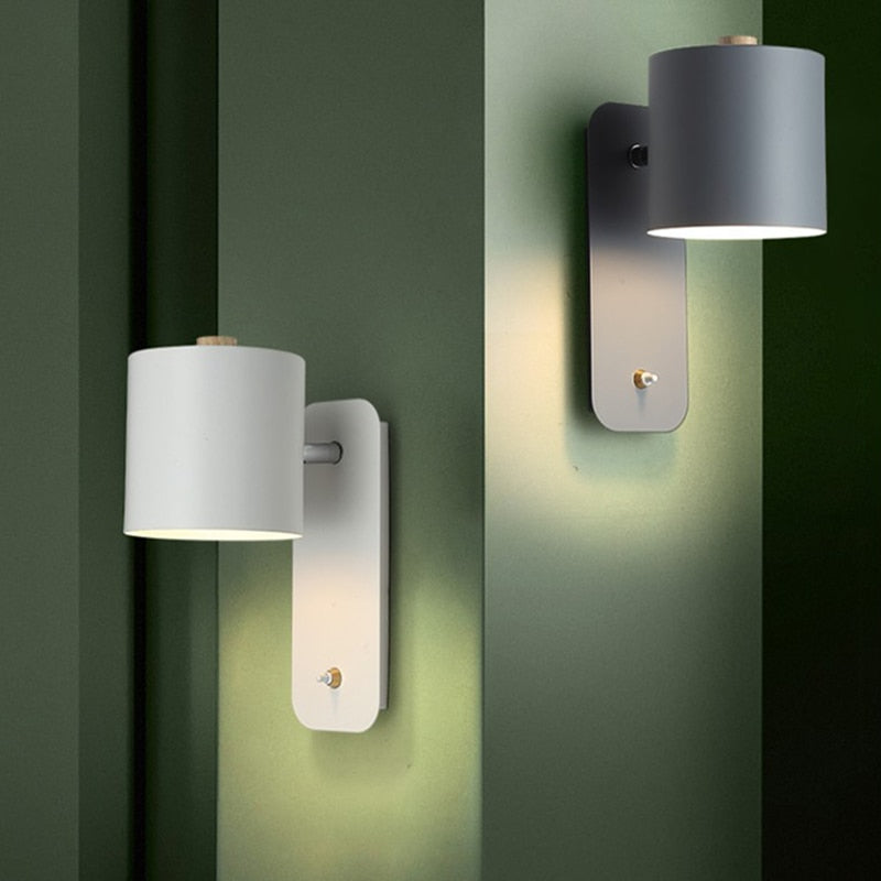 Modern LED Wall Lamp Switch Metal Design Indoor Lighting