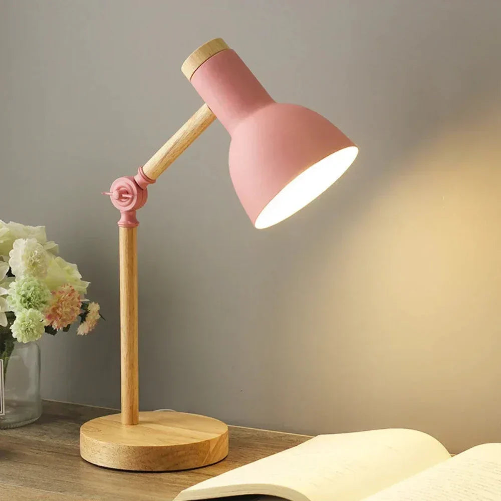 Modern Nordic Swing Arm Desk Lamp Adjustable Compact Reading Light Minimalist