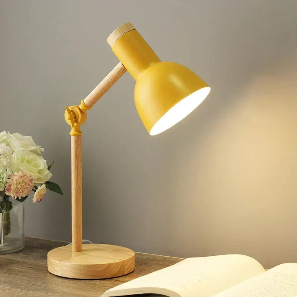 Modern Nordic Swing Arm Desk Lamp Adjustable Compact Reading Light Minimalist