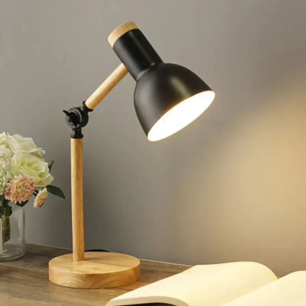 Modern Nordic Swing Arm Desk Lamp Adjustable Compact Reading Light Minimalist