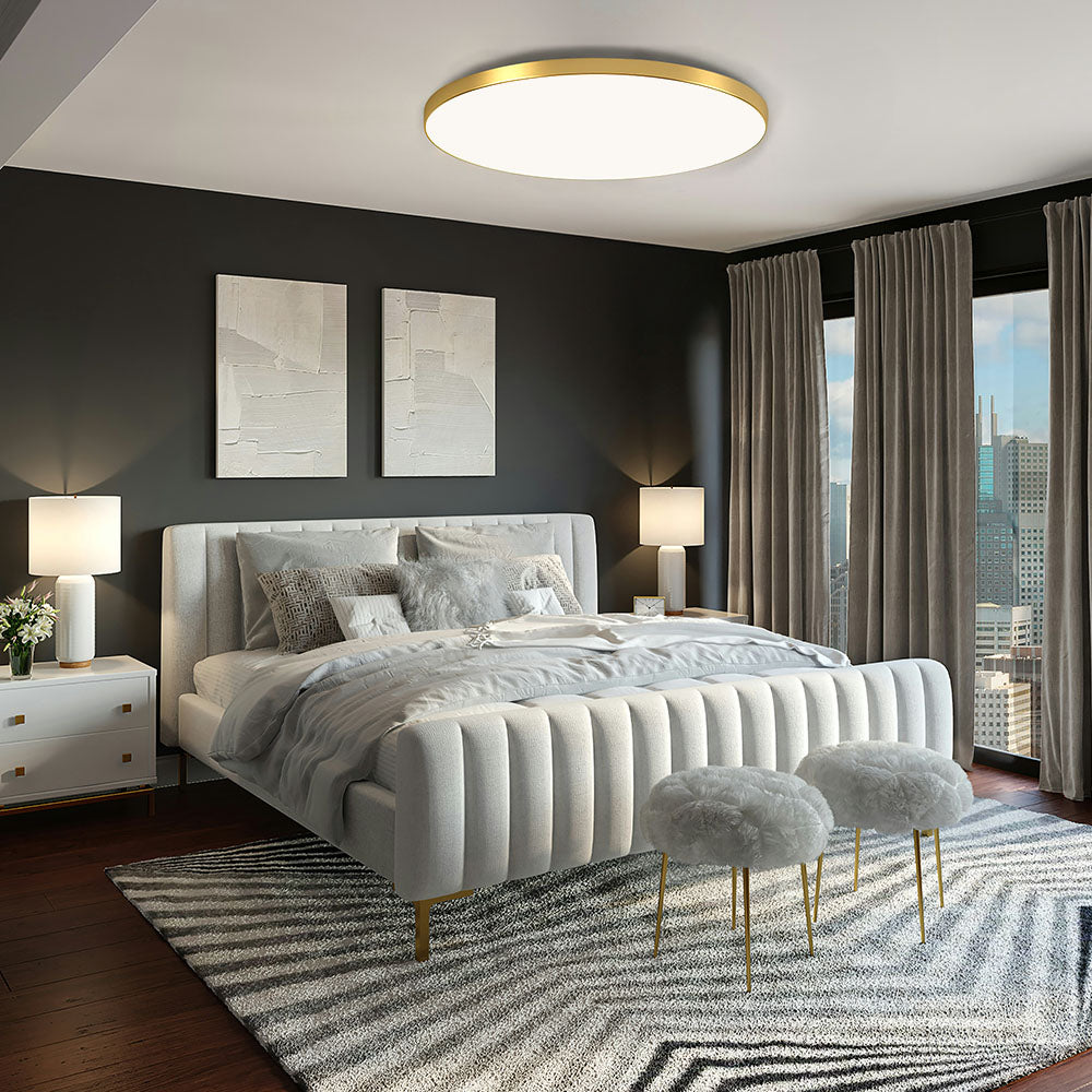 Modern Round LED Ceiling Light Flush Mount Bright Indoor Fixture