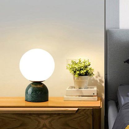 Modern Round Table Lamp Decorative Globe Bedside Lamp with Stable Base