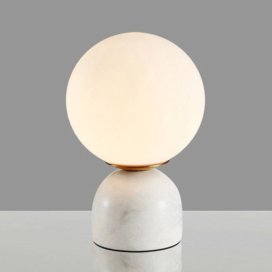Modern Round Table Lamp Decorative Globe Bedside Lamp with Stable Base