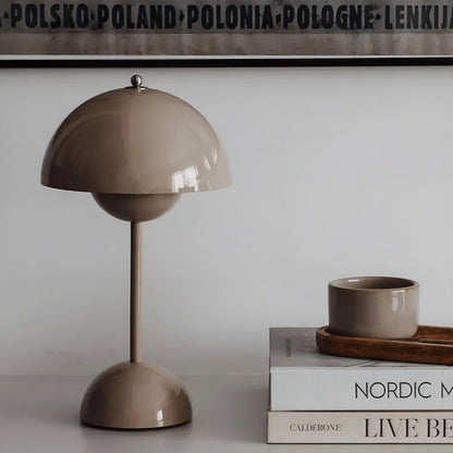 Moderne skandinavisk LED-bordlampe med dæmpning, berøringsstyring og USB Type C-belysning