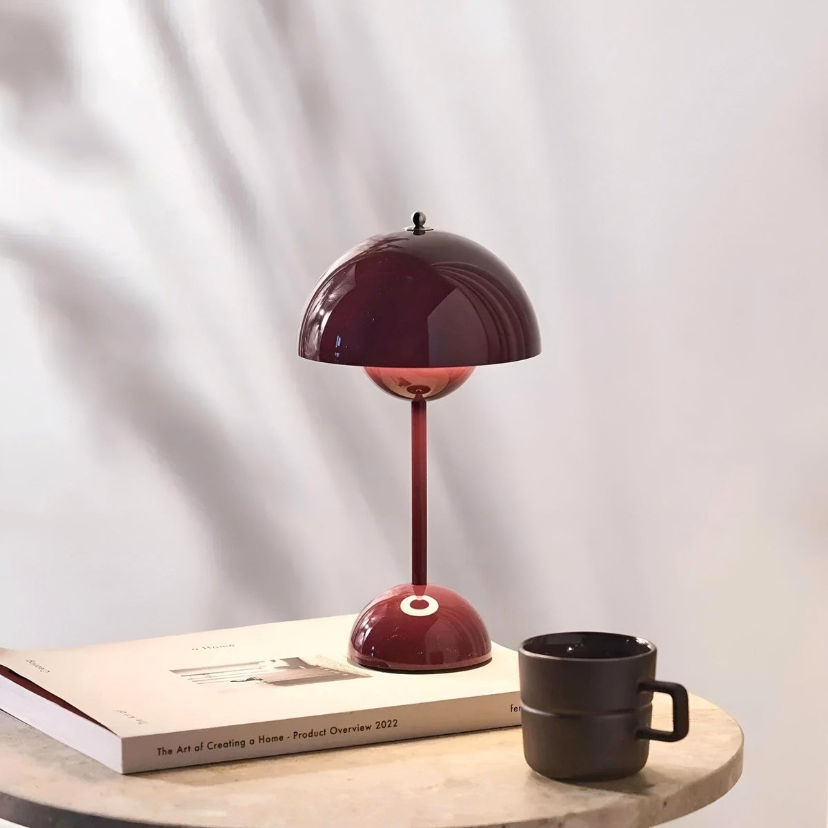 Moderne skandinavisk LED-bordlampe med dæmpning, berøringsstyring og USB Type C-belysning