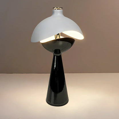 Modern Sculptural Table Lamp Layered Dome Design Wireless LED Ambient Bedside Lamp