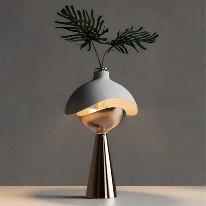 Modern Sculptural Table Lamp Layered Dome Design Wireless LED Ambient Bedside Lamp