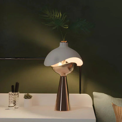 Modern Sculptural Table Lamp Layered Dome Design Wireless LED Ambient Bedside Lamp