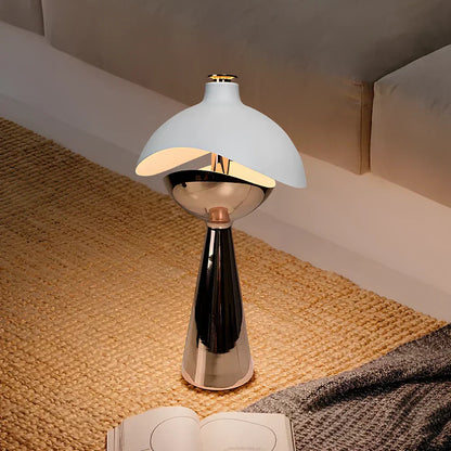Modern Sculptural Table Lamp Layered Dome Design Wireless LED Ambient Bedside Lamp