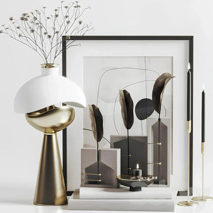 Modern Sculptural Table Lamp Layered Dome Design Wireless LED Ambient Bedside Lamp