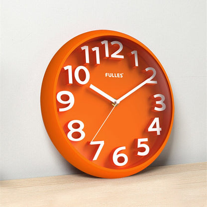 Modern Silent 3D Wall Clock Large Numbers Minimalist Non-Ticking Decorative Wall Clock