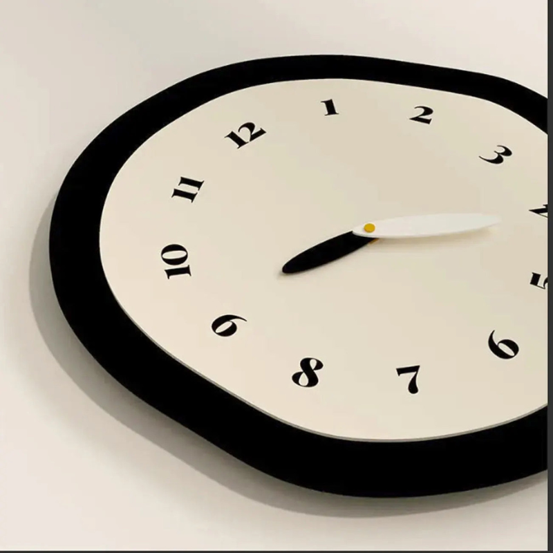 Modern Silent Wall Clock Minimalist Artistic Shape Decorative Home Office Timepiece