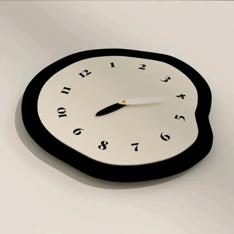 Modern Silent Wall Clock Minimalist Artistic Shape Decorative Home Office Timepiece
