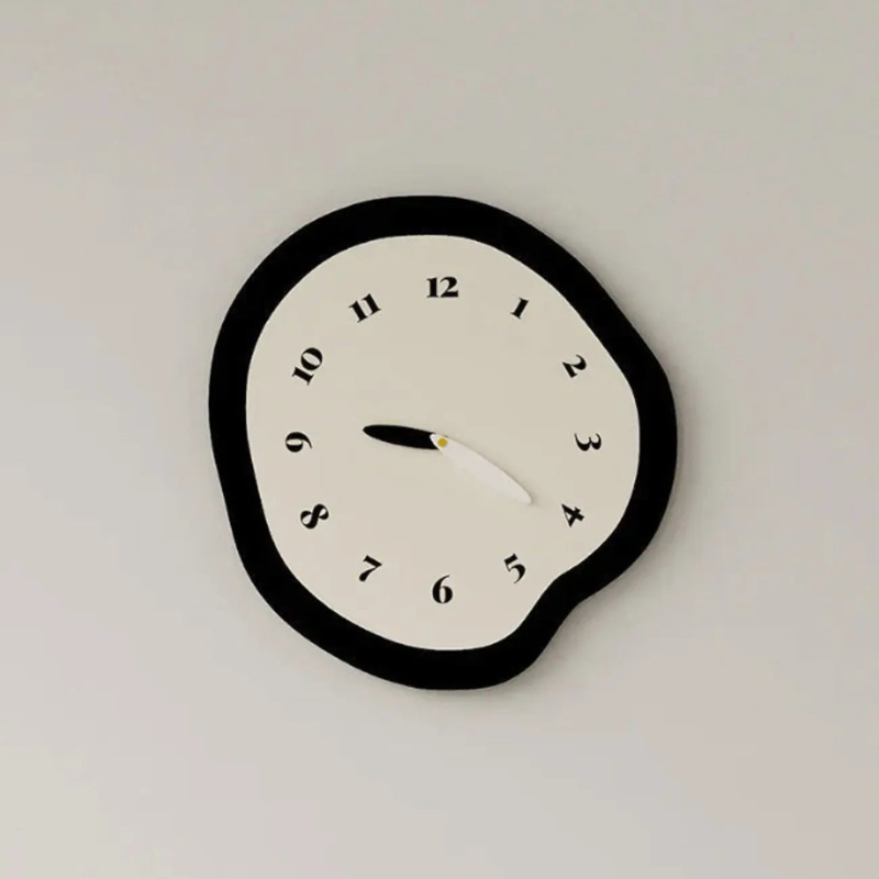Modern Silent Wall Clock Minimalist Artistic Shape Decorative Home Office Timepiece