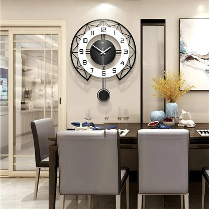 Modern Silent Wall Clock Minimalist Decorative Wall Clock for Home and Office