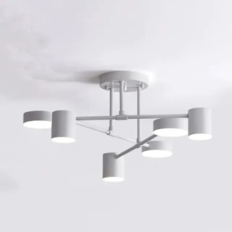 Modern Six Light Ceiling Fixture Adjustable Lighting for Living Room Kitchen