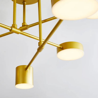 Modern Six Light Ceiling Fixture Adjustable Lighting for Living Room Kitchen
