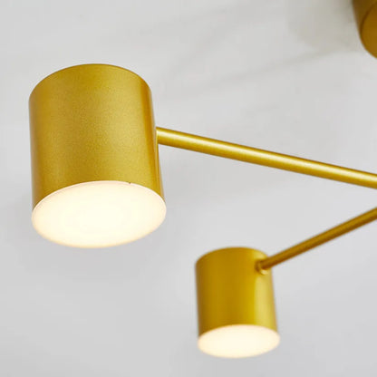 Modern Six Light Ceiling Fixture Adjustable Lighting for Living Room Kitchen
