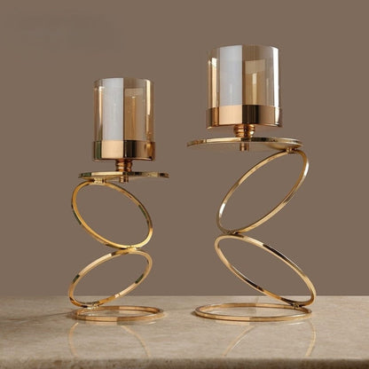 Modern Spiral Candle Holder Decorative Table Centerpiece Standard Taper Candles