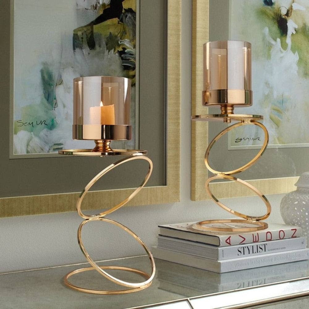 Modern Spiral Candle Holder Decorative Table Centerpiece Standard Taper Candles
