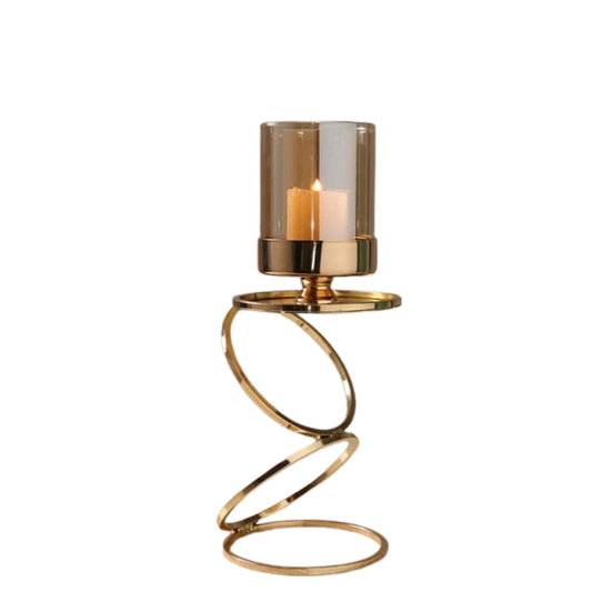 Modern Spiral Candle Holder Decorative Table Centerpiece Standard Taper Candles