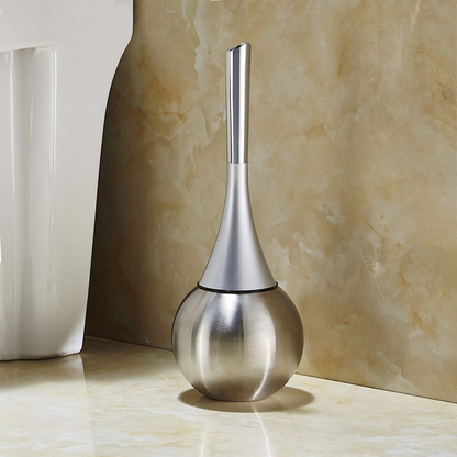 Modern Splash Guard Toilet Brush Set Compact Holder Bathroom Cleaner