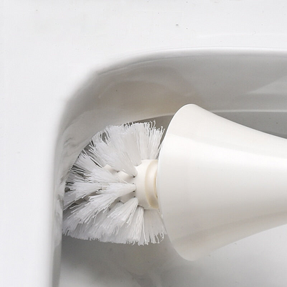 Modern Splash Guard Toilet Brush Set Compact Holder Bathroom Cleaner