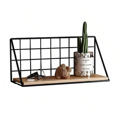 Modern Wall Mounted Floating Shelf Compact Hanging Storage Rack