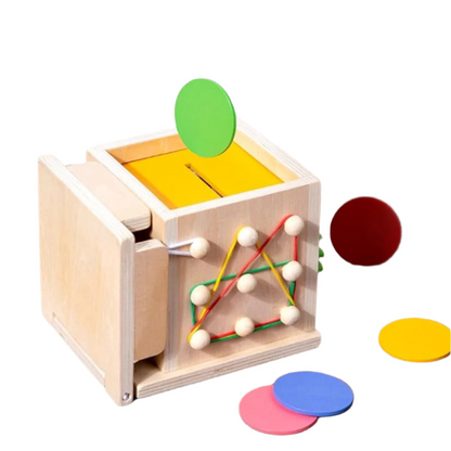 Montessori Toddler Activity Toy Set with Carrot Harvest Game Coin Box Ball Drop and Shape Sorter
