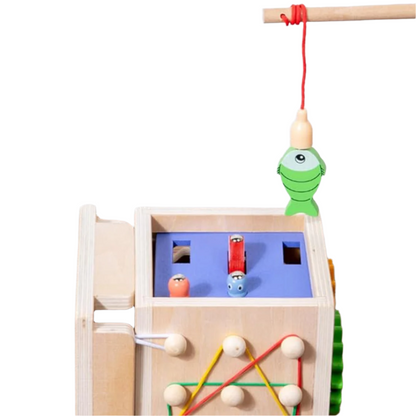 Montessori Toddler Activity Toy Set with Carrot Harvest Game Coin Box Ball Drop and Shape Sorter