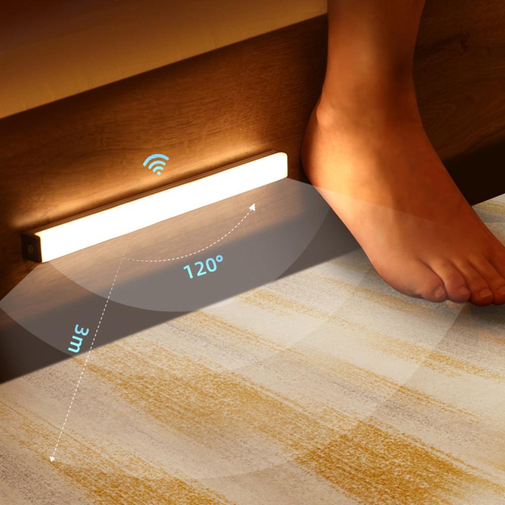 Motion Sensor LED Light Plug In Automatic Indoor Lamp Adjustable Length
