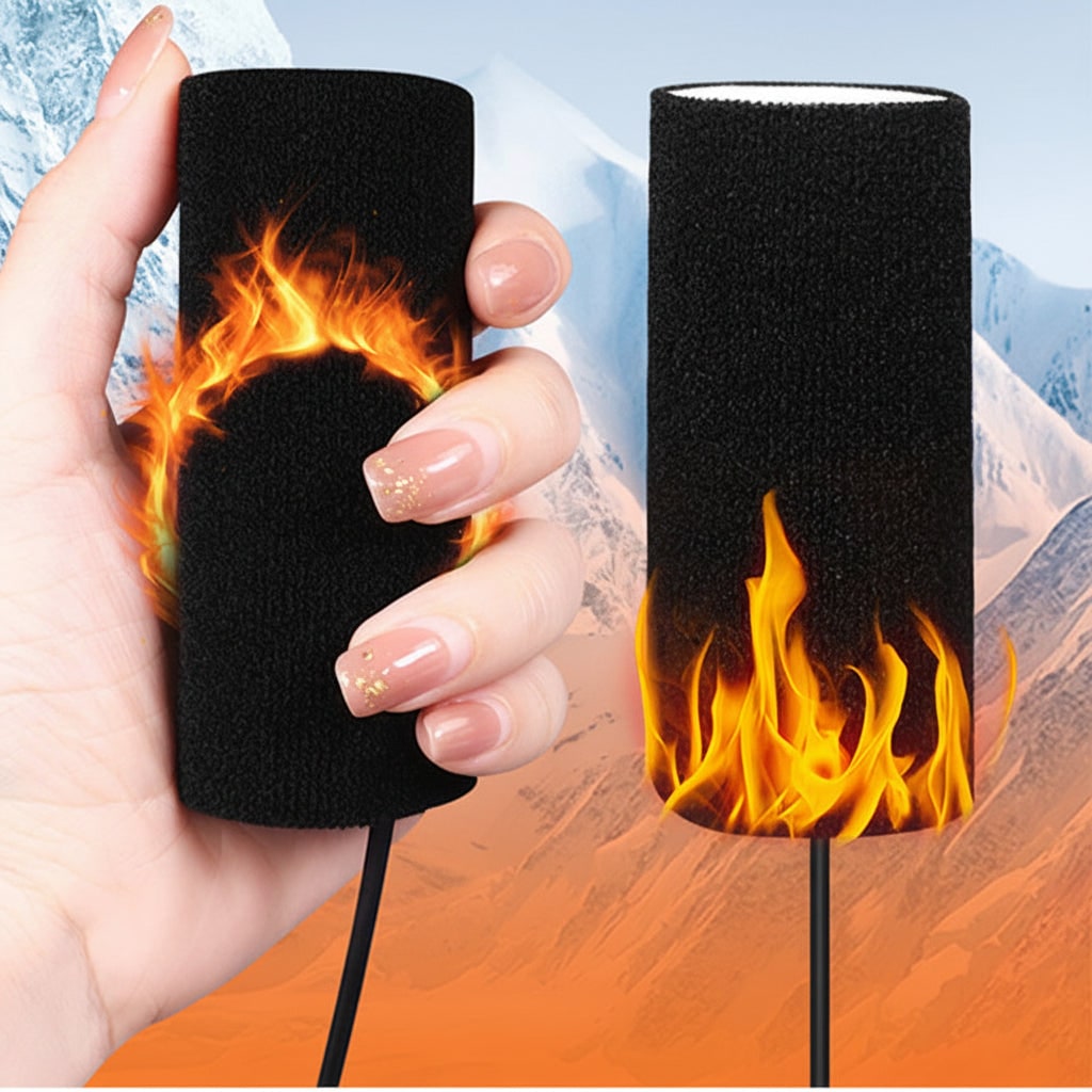 Coperture riscaldanti per manopole da moto, alimentazione USB, tre livelli di calore, tessuto antiscivolo, rivestimenti per manubrio