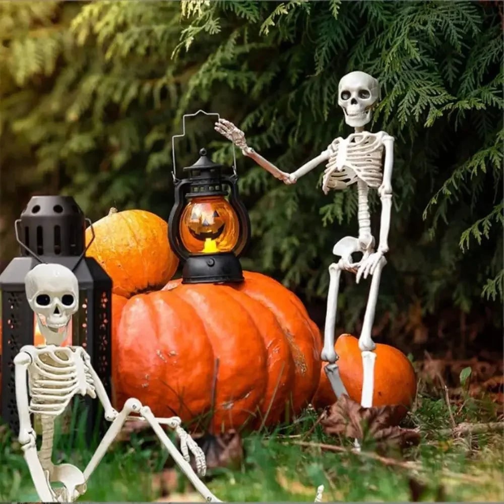 Bevægelig Halloween-skeletfigur til udendørs fester, have og uhyggelig dekoration