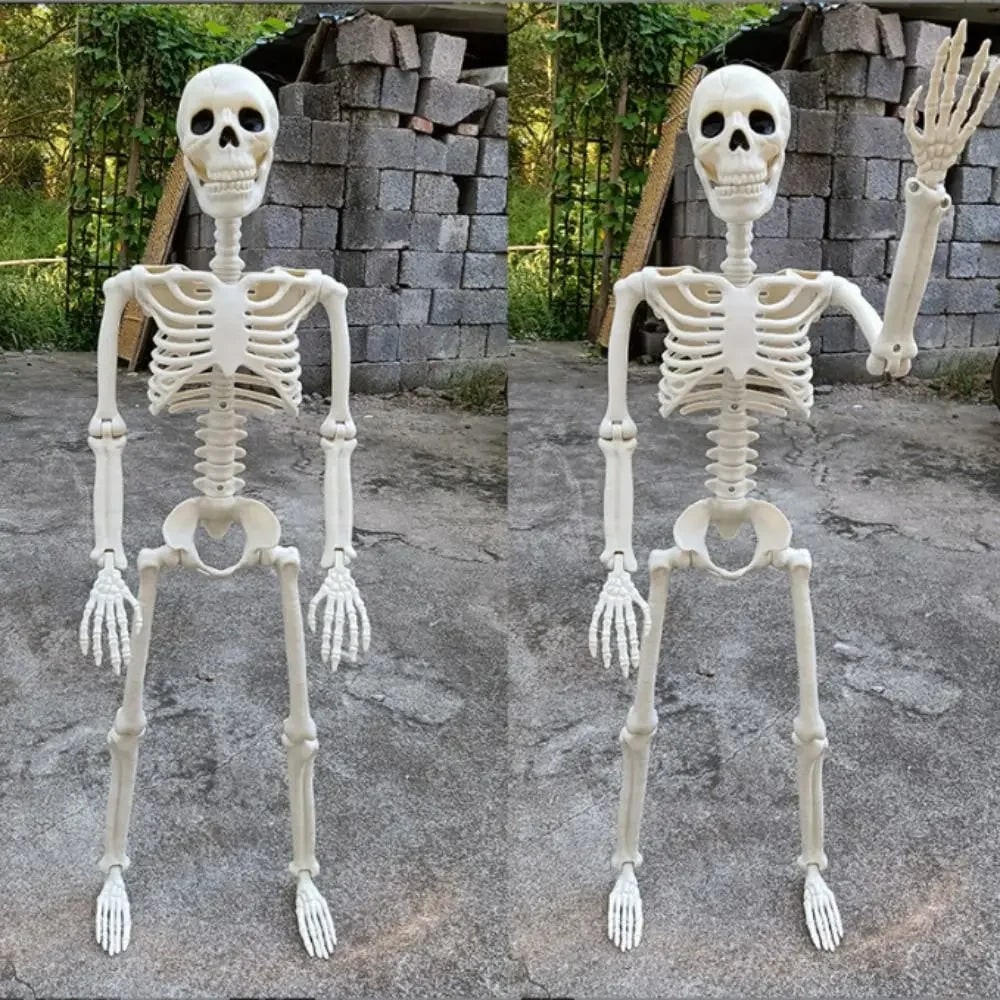 Bevægelig Halloween-skeletfigur til udendørs fester, have og uhyggelig dekoration