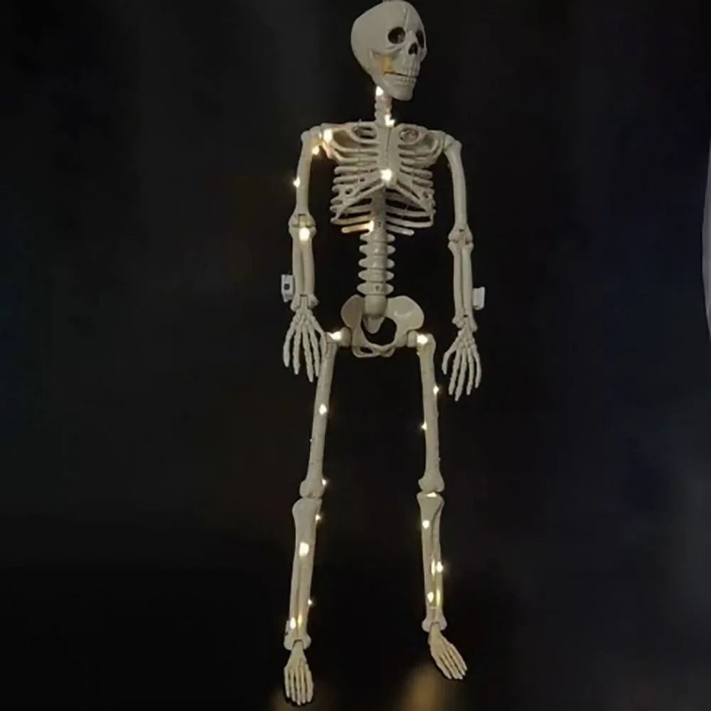 Bevægelig Halloween-skeletfigur til udendørs fester, have og uhyggelig dekoration