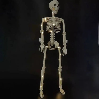 Bevægelig Halloween-skeletfigur til udendørs fester, have og uhyggelig dekoration