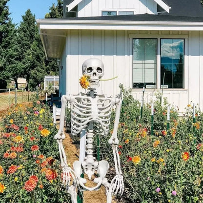 Bevægelig Halloween-skeletfigur til udendørs fester, have og uhyggelig dekoration