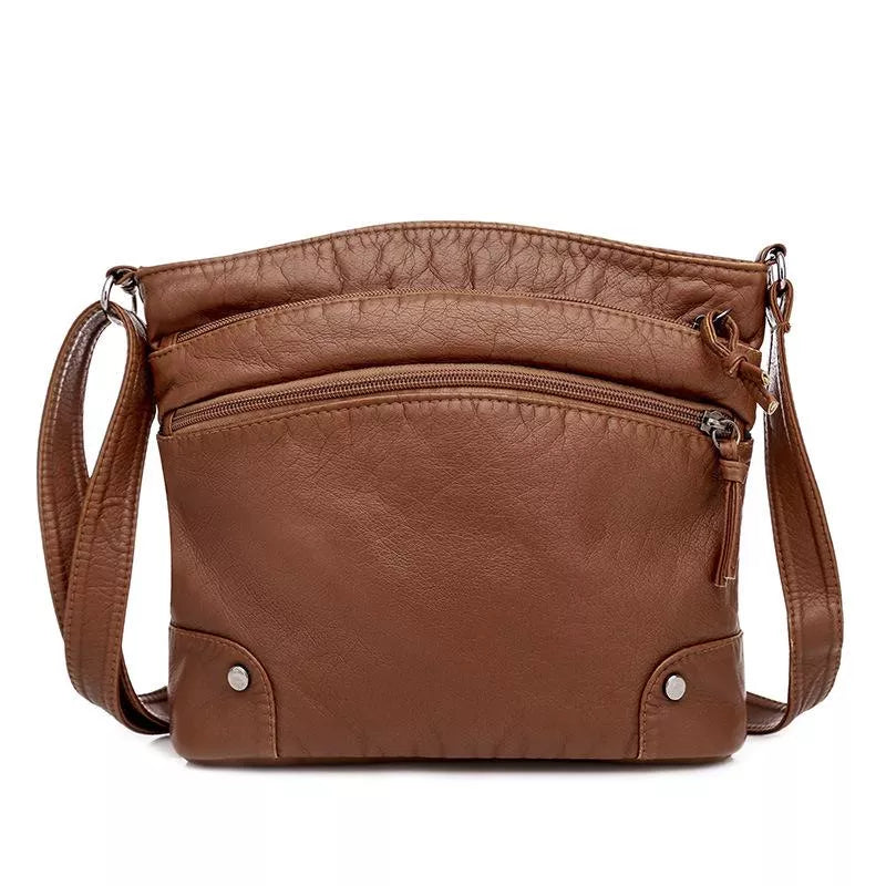 Multi Pocket Crossbody Shoulder Bag Adjustable Strap Large Capacity Everyday Travel Bag