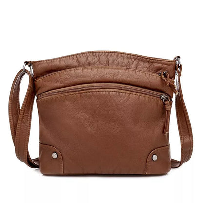 Multi Pocket Crossbody Shoulder Bag Adjustable Strap Large Capacity Everyday Travel Bag