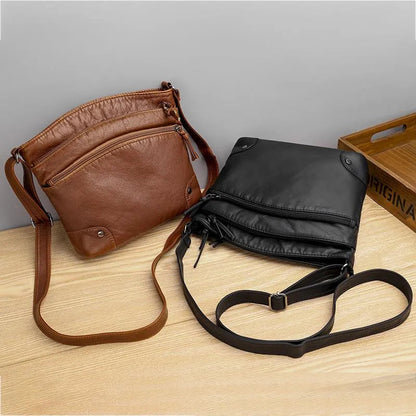 Multi Pocket Crossbody Shoulder Bag Adjustable Strap Large Capacity Everyday Travel Bag