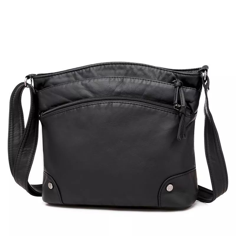 Multi Pocket Crossbody Shoulder Bag Adjustable Strap Large Capacity Everyday Travel Bag