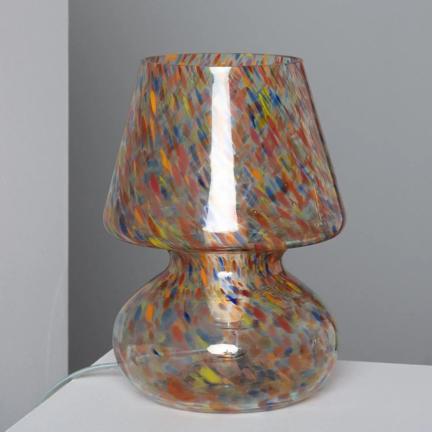 Multicolor Glass Table Lamp Decorative Ambient Bedside Lamp Artistic Modern Home Lighting