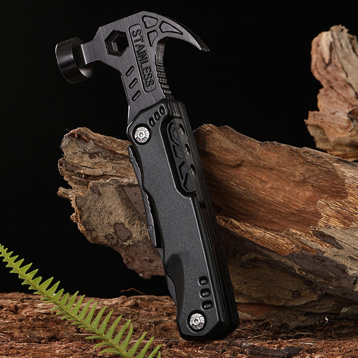 Multifunction Hammer Multi Tool 7 in 1 Portable Survival Hammer for Camping Repair and DIY