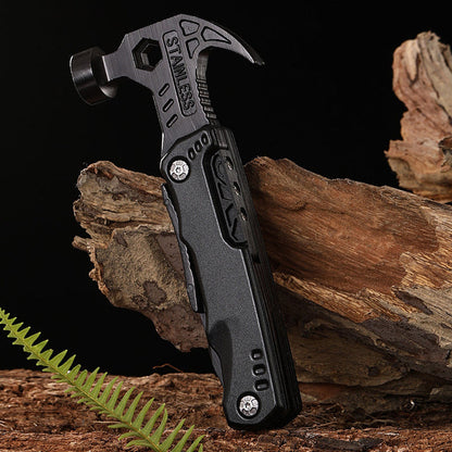 Multifunction Hammer Multi Tool 7 in 1 Portable Survival Hammer for Camping Repair and DIY