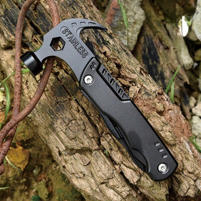 Multifunction Hammer Multi Tool 7 in 1 Portable Survival Hammer for Camping Repair and DIY