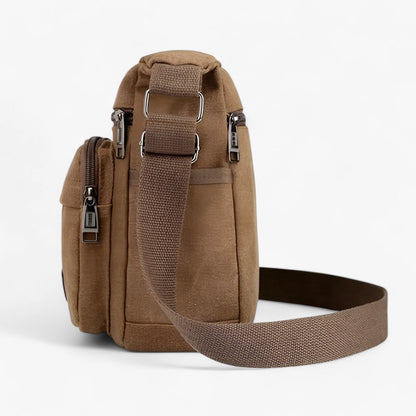 Multifunctional Canvas Shoulder Bag for Men Large Capacity Everyday Carry