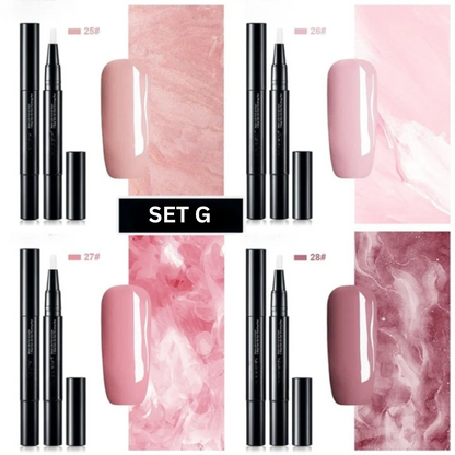 Nail Art Gel Polish Pen with Precision Brush and Glossy Finish