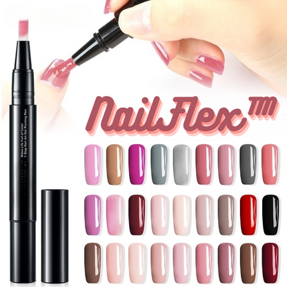 Nail Art Gel Polish Pen with Precision Brush and Glossy Finish