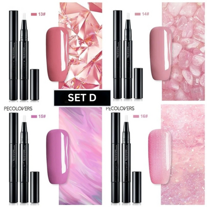 Nail Art Gel Polish Pen with Precision Brush and Glossy Finish