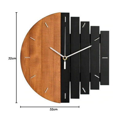 Natural Wooden Wall Clock Silent Movement Home Decor